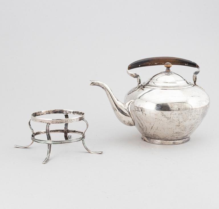 JOHAN FREDRIK BIÖRNSTEDT, a silver teapot, Stockholm 1816-17.