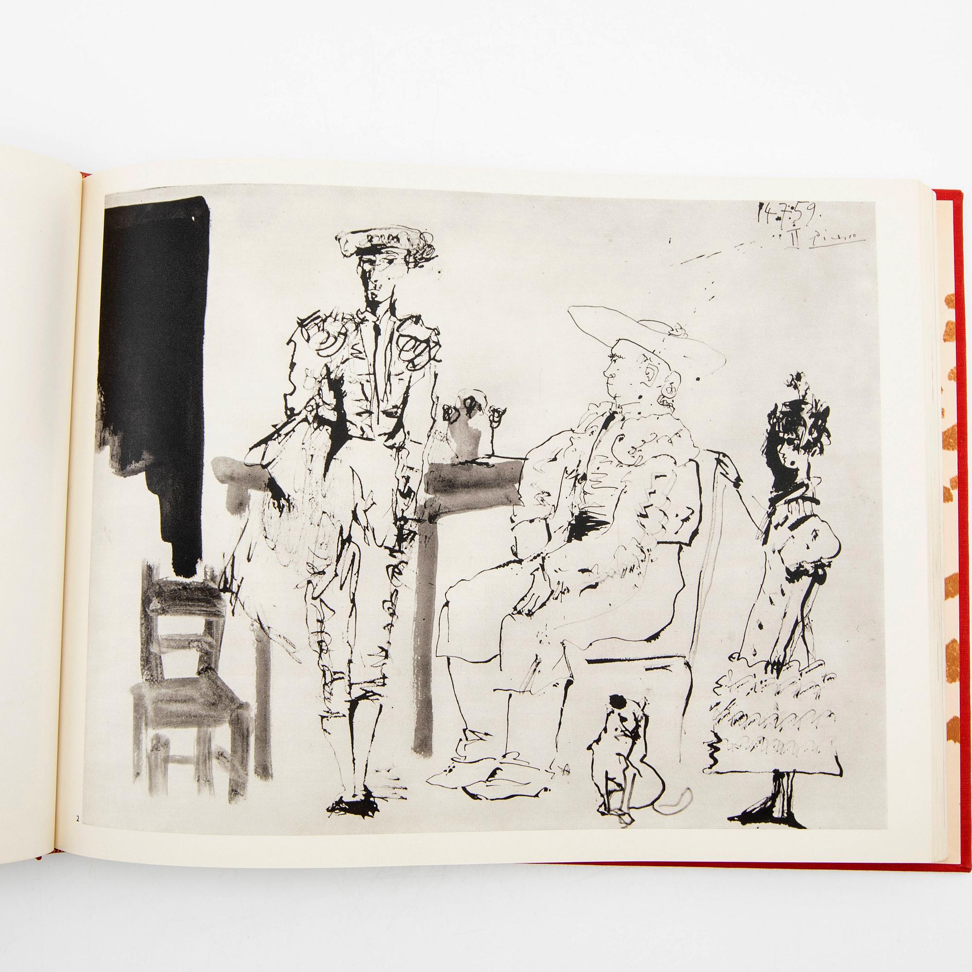 Pablo Picasso, bok, "Toreros", med fyra litografier, André Seuret, Monte Carlo, 1961.