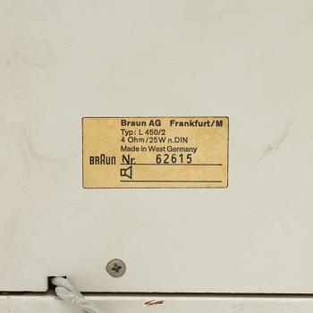 Dieter Rams, stereo receiver, model 'RCS 9-S' and speakers model 'L450/2', Braun, Germany, designed in 1961.