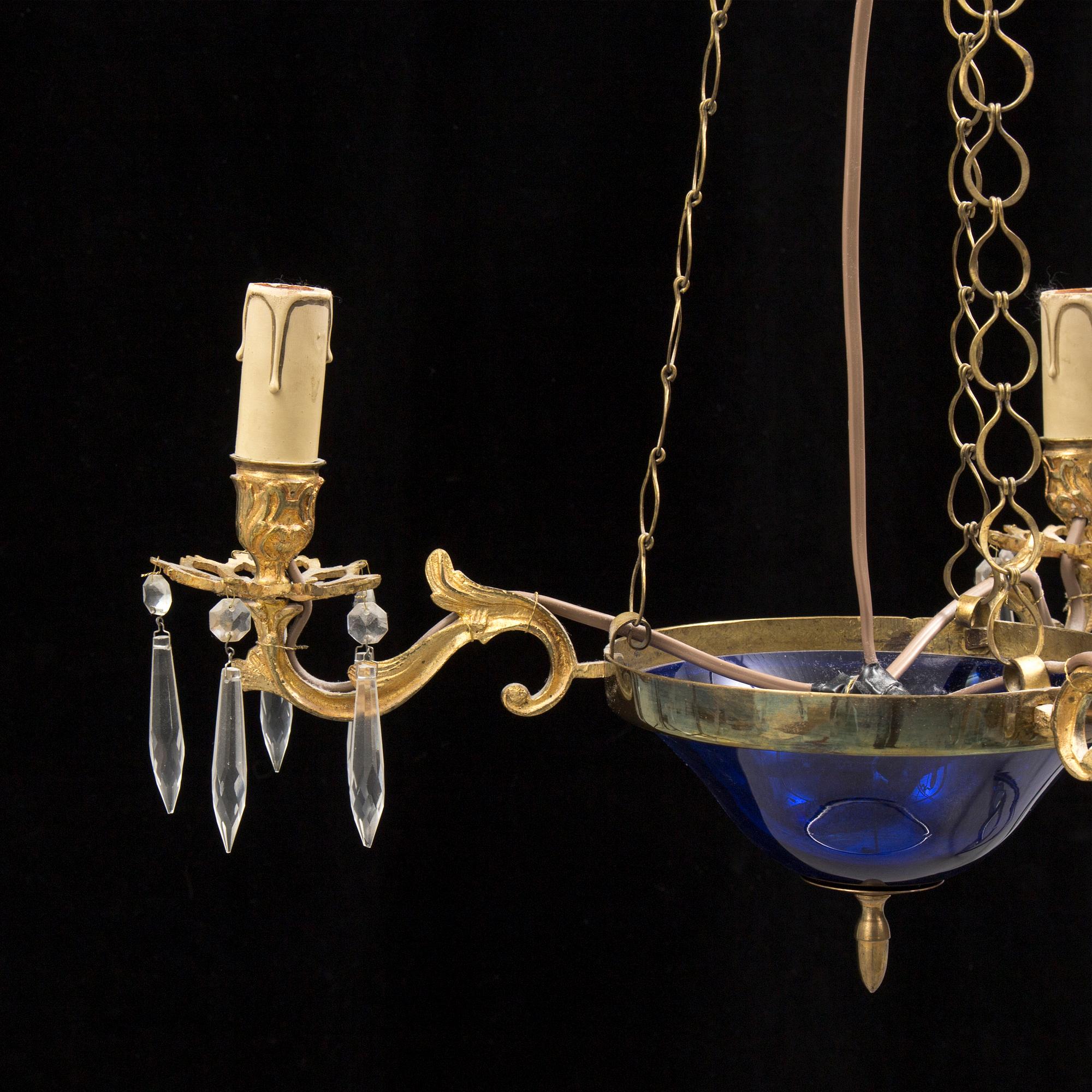 A MID 19TH CENTURY LAMP.