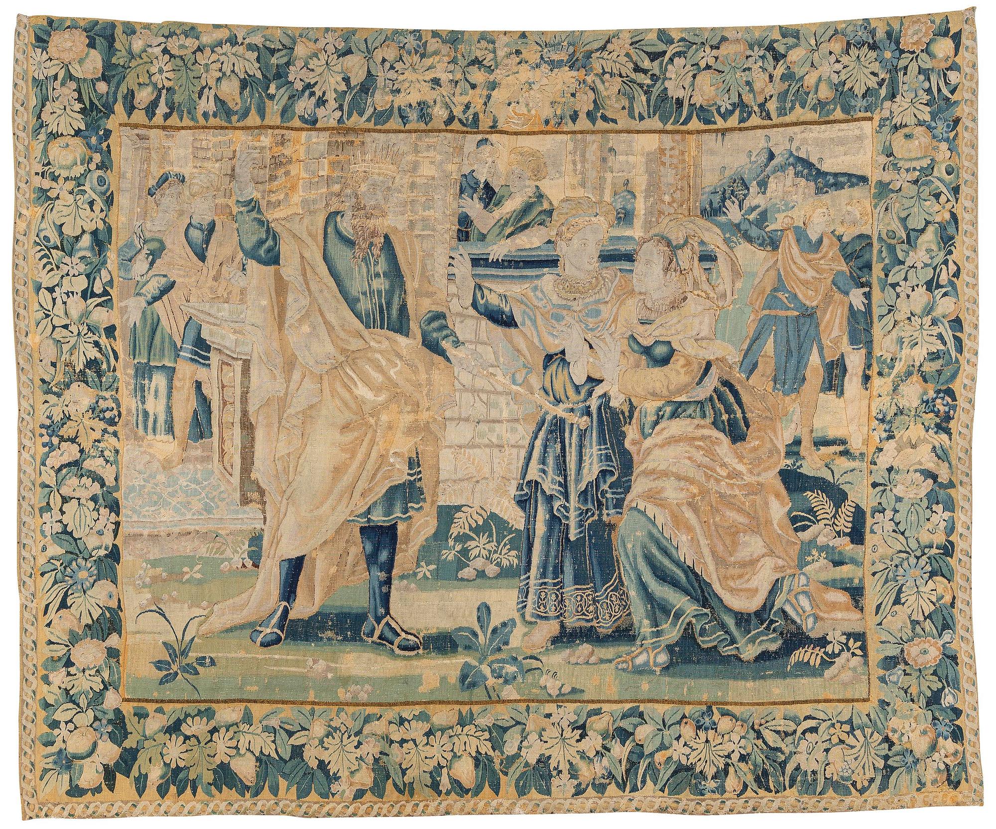 Vävd tapet, gobelängteknik, ca 256 x 313 cm, 1600-talets andra hälft.