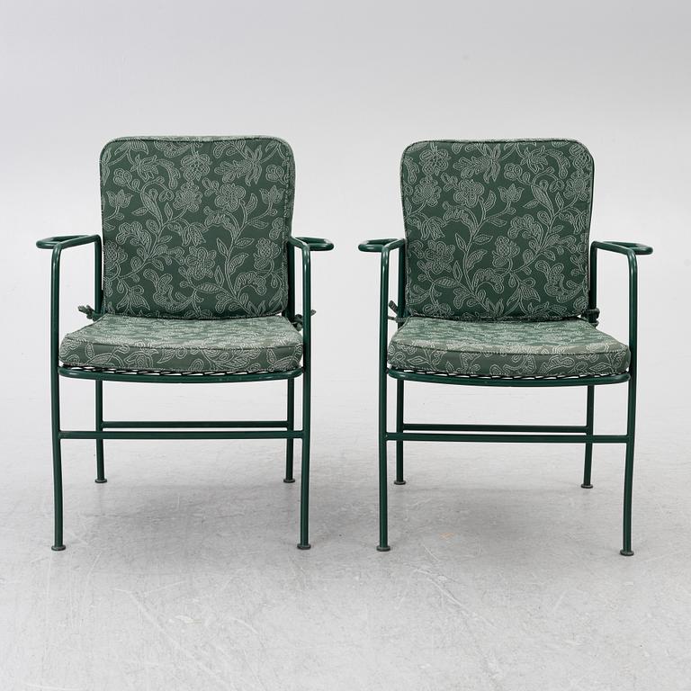 Josef Frank, a pair of model 591 steel tube armchairs, Firma Svenskt Tenn, Sweden.