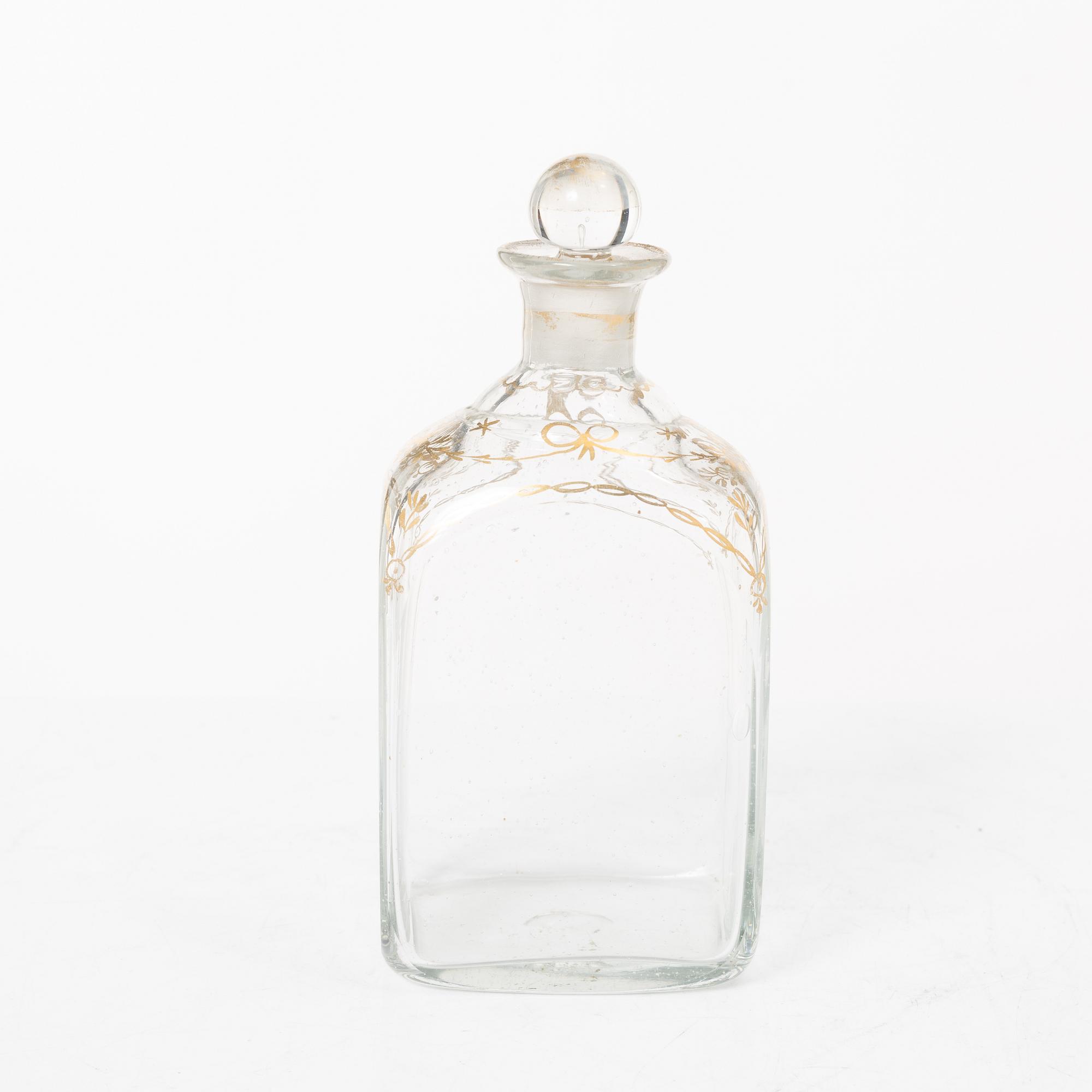 Six glass items, 18th-19th Century.