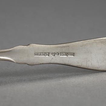 KAFFESKEDAR, 24 st, silver, MGAB modell "Uppsala", ca 1980. Tot vikt: 224 gram.