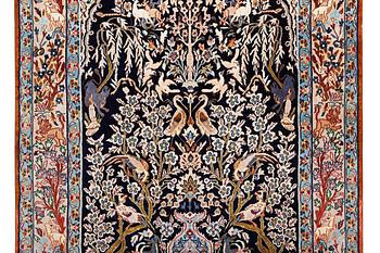 Matta, Isfahan, part silk, ca 159 x 103 cm.