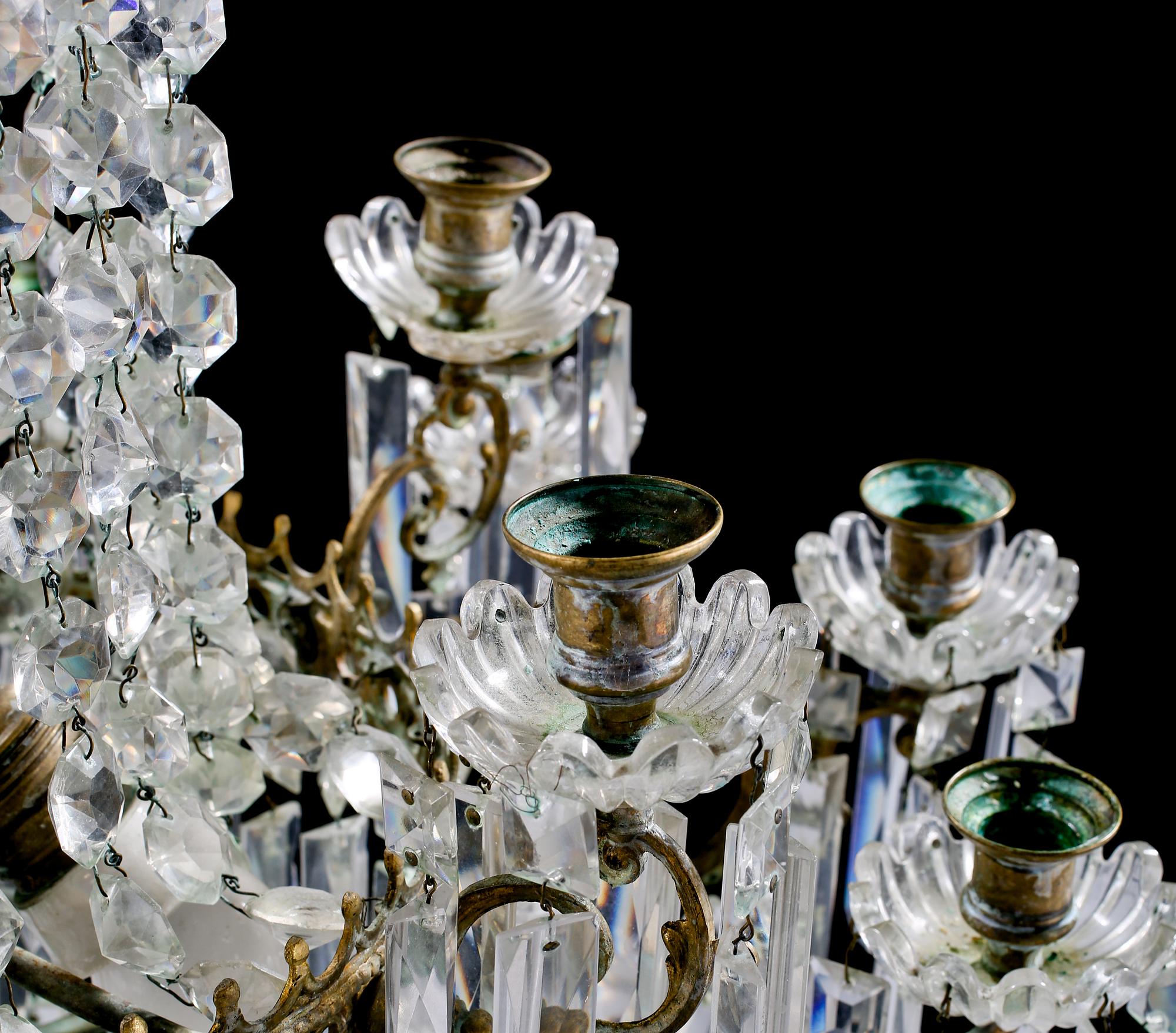 LJUSKRONA, 1800-talets slut. Höjd ca 100 cm.