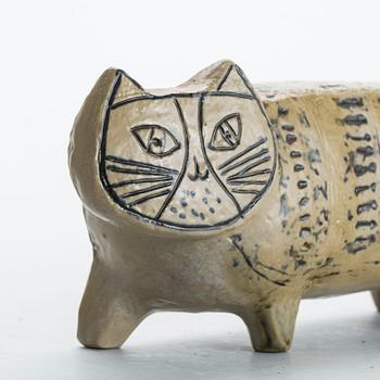 FIGURIN, stengods, "Katt", Lisa Larson, Gustavsberg. Ur serien "Stora zoo", i produktion 1958-1979.