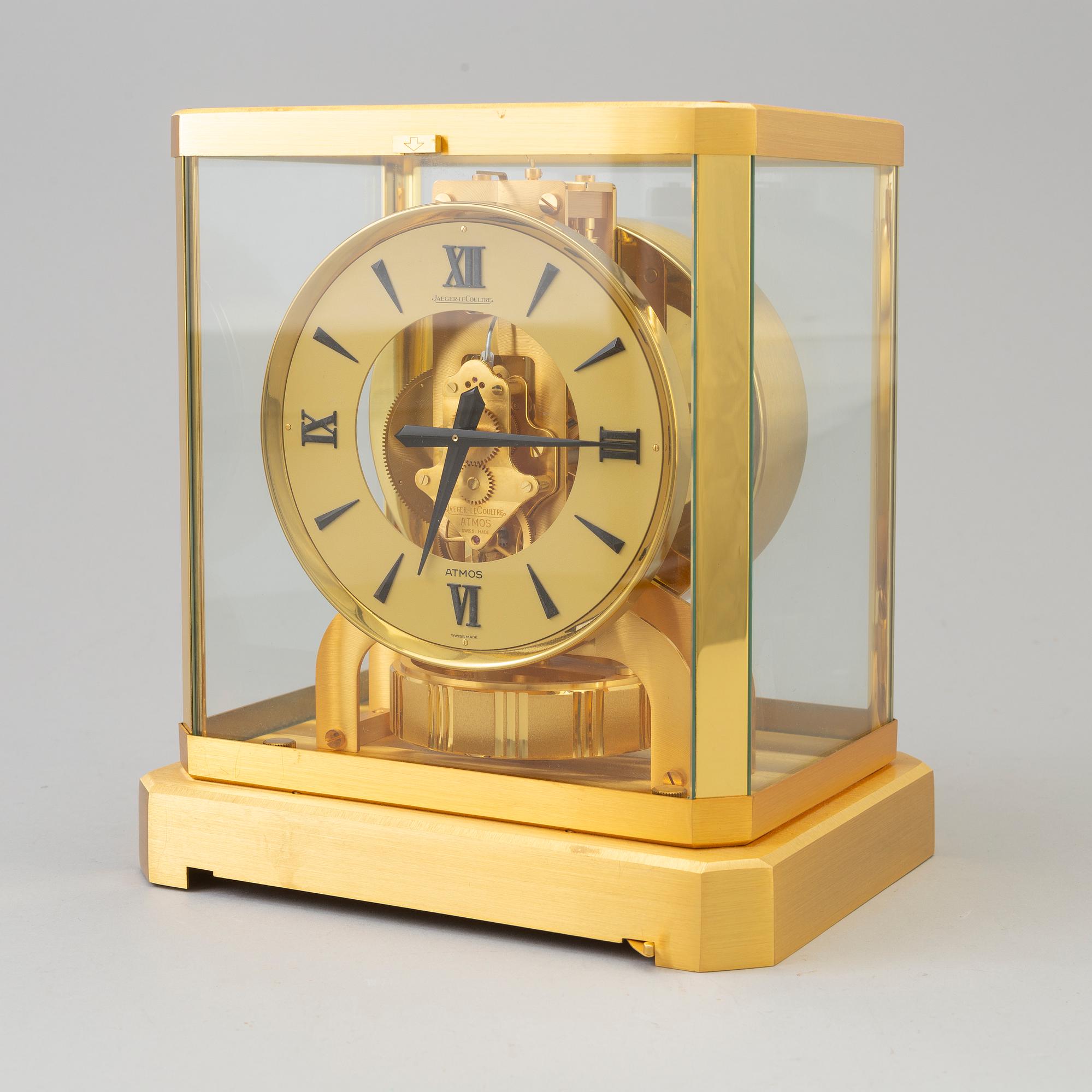 A second half of the 20th century mantle clock by Jaeger LeCoultre, Switzerland.