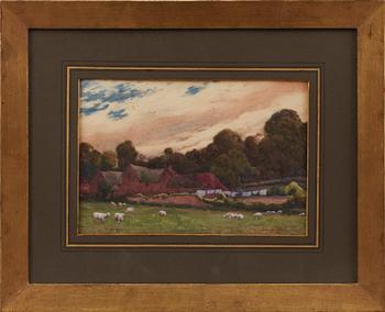 OKÄND KONSTNÄR, akvarell, sign Chas D. Ward, 1900-tal.