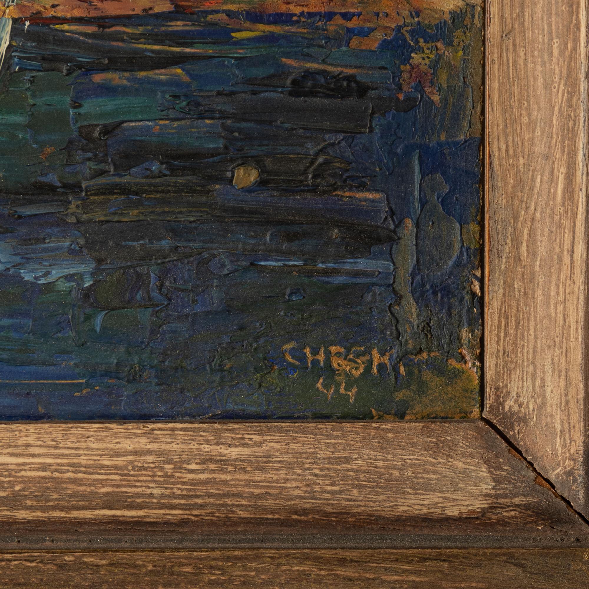 Christer Strömholm, oil on panel, signed and dated -44.