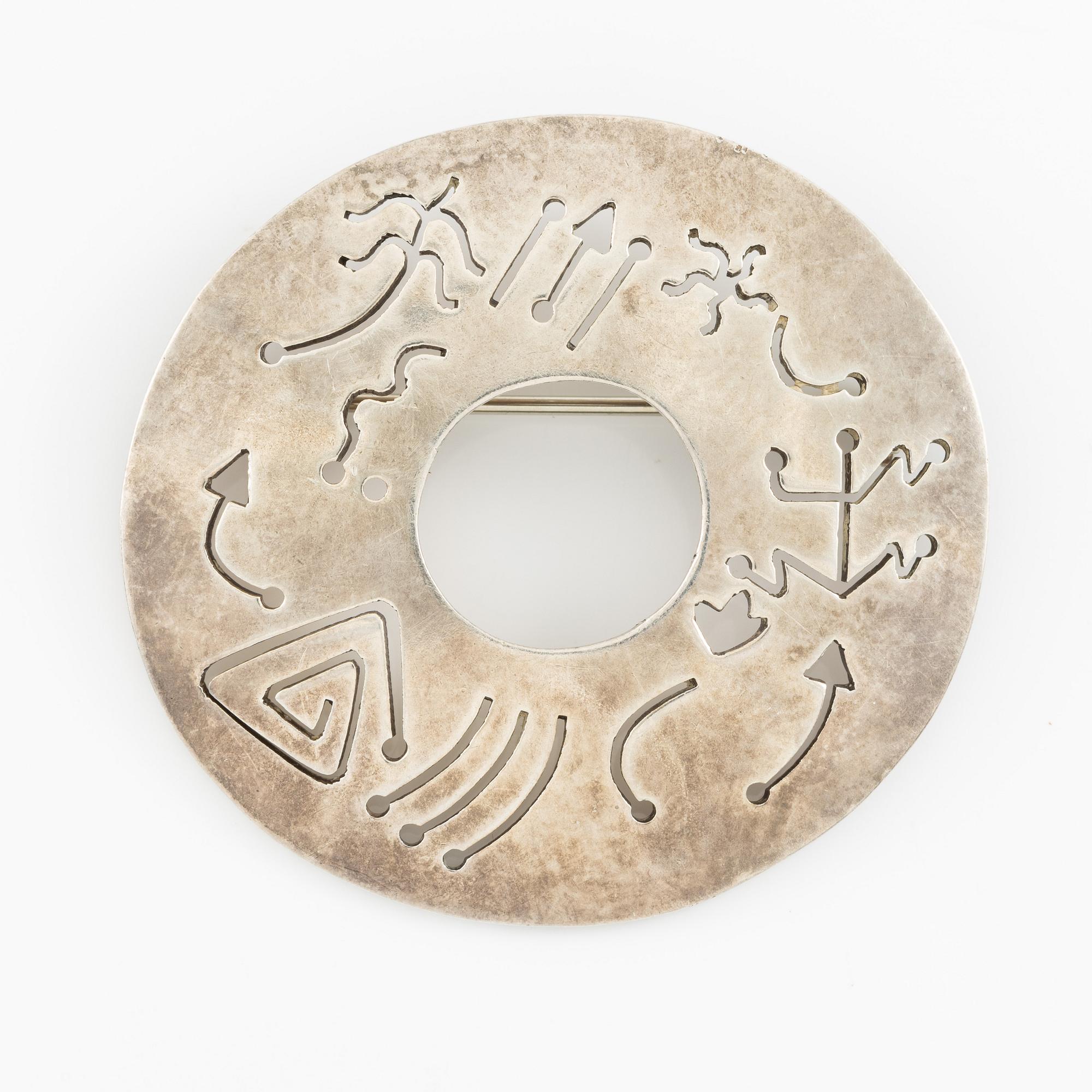 Brooch sterling silver, Mexico.