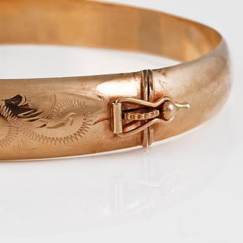 ARMRING, 18K guld, Ceson, Göteborg, 1977. Vikt 14,2 gram.