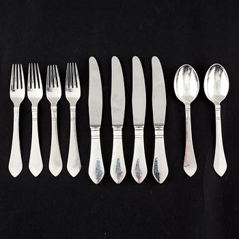 ten silver cutlery.
