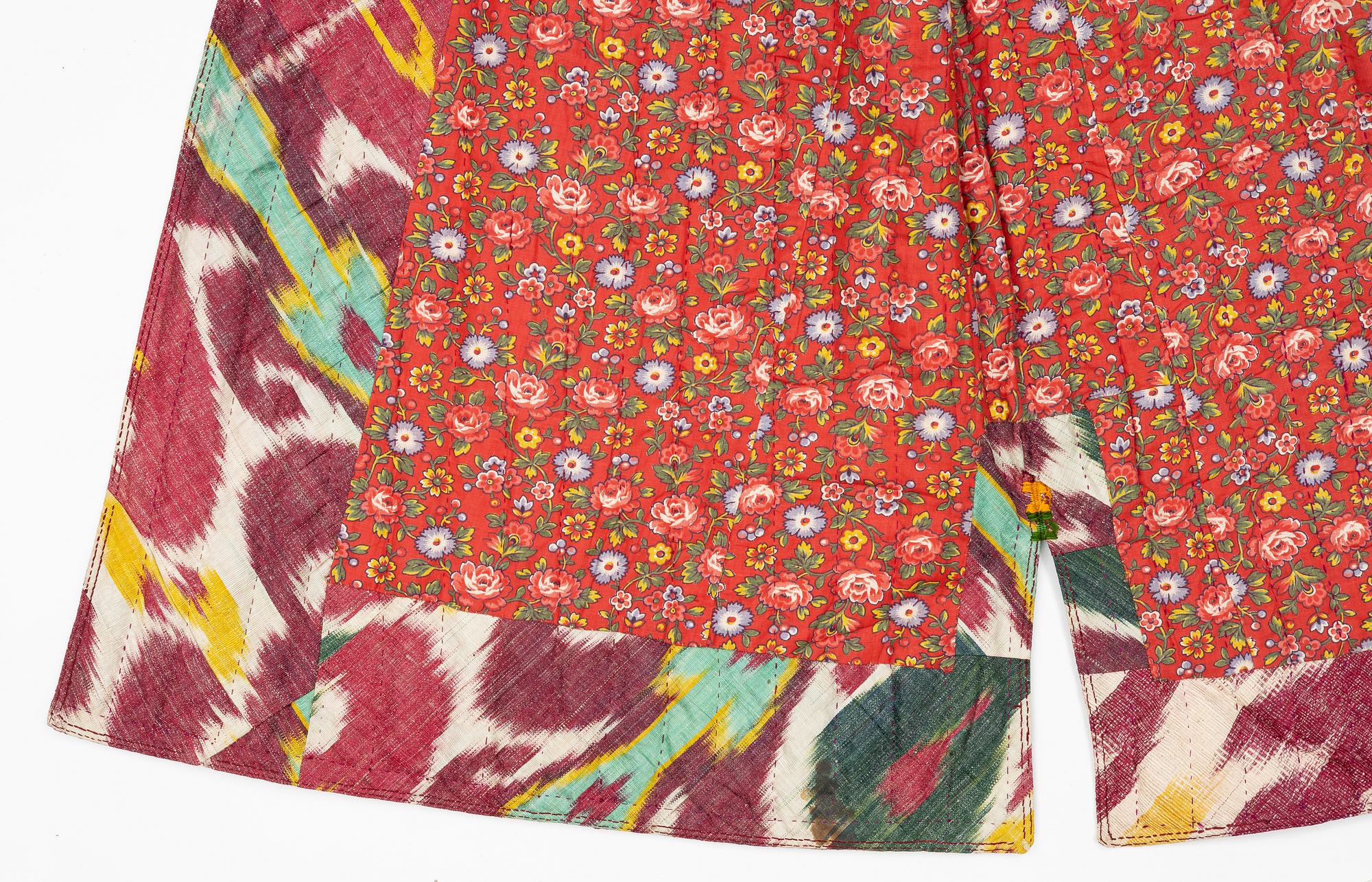 A woman’s Chapan, silk and cotton Ikat, Central Asia, 1880s.