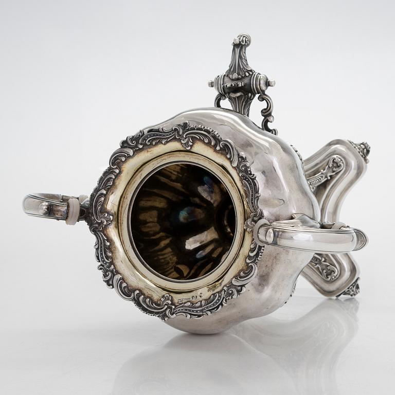 A mid-19th-century silver liquid warmer, maker's mark of Adolf Sper, Saint Petersburg, 1843.