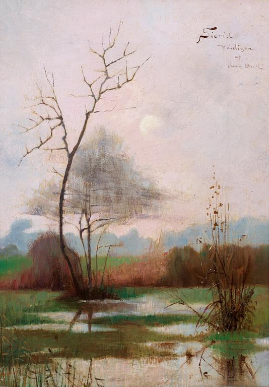 Julia Beck, River landscape from Montcourt.