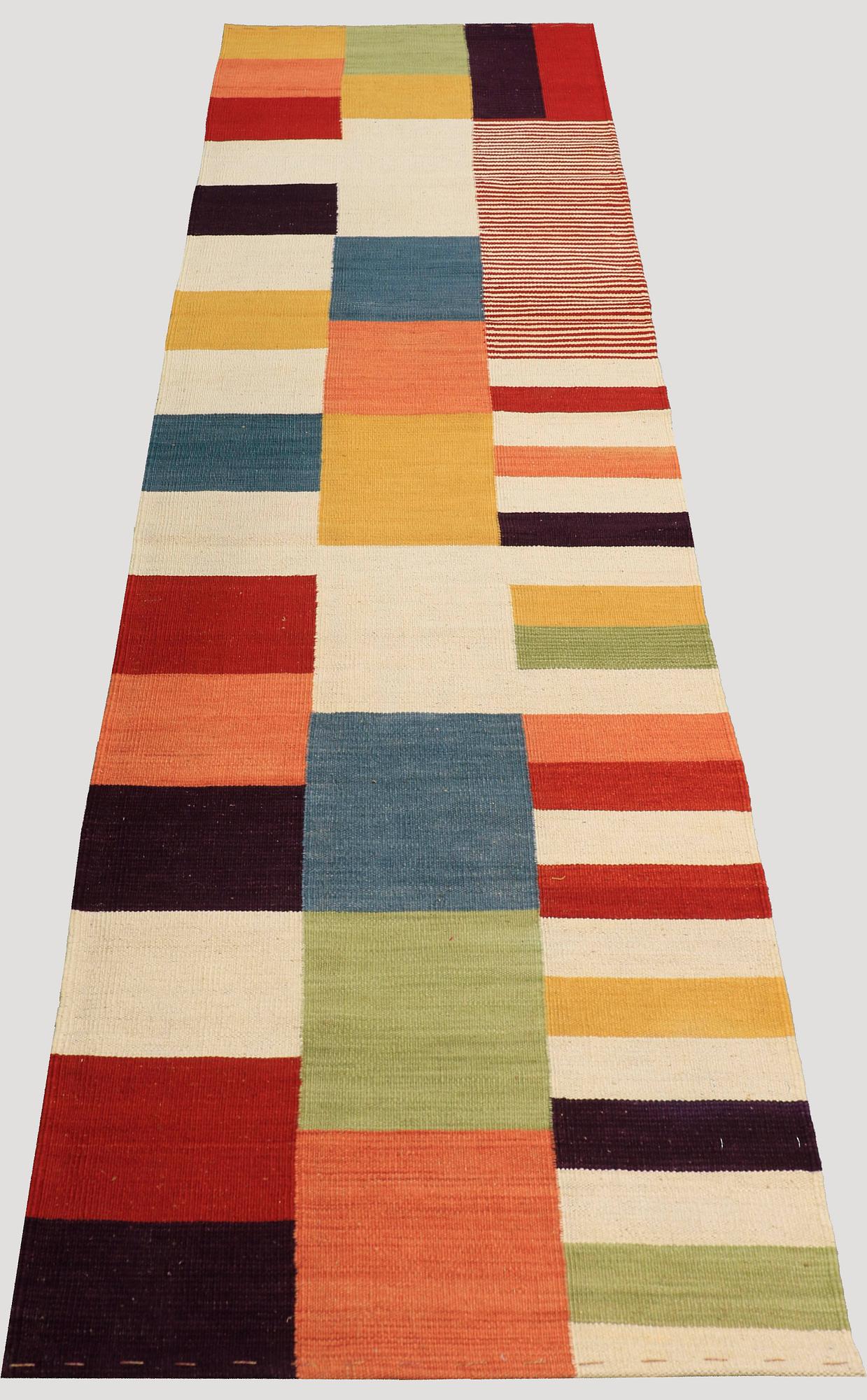 A runner, flat weave, ca 301 x 84 cm.