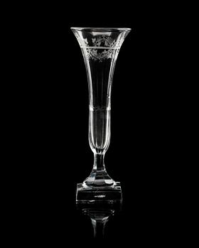 844. CHAMPAGNESTRUTAR, nio stycken, glas. 1800-tal.