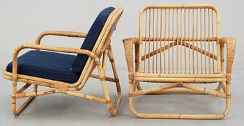 MÖBELGRUPP, 4 delar, rotting, 1900-talets andra hälft.