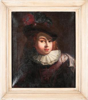 UNKNOWN ARTIST, copy after Diego Velasquez, oil on canvas, signed JVM, 19th century.