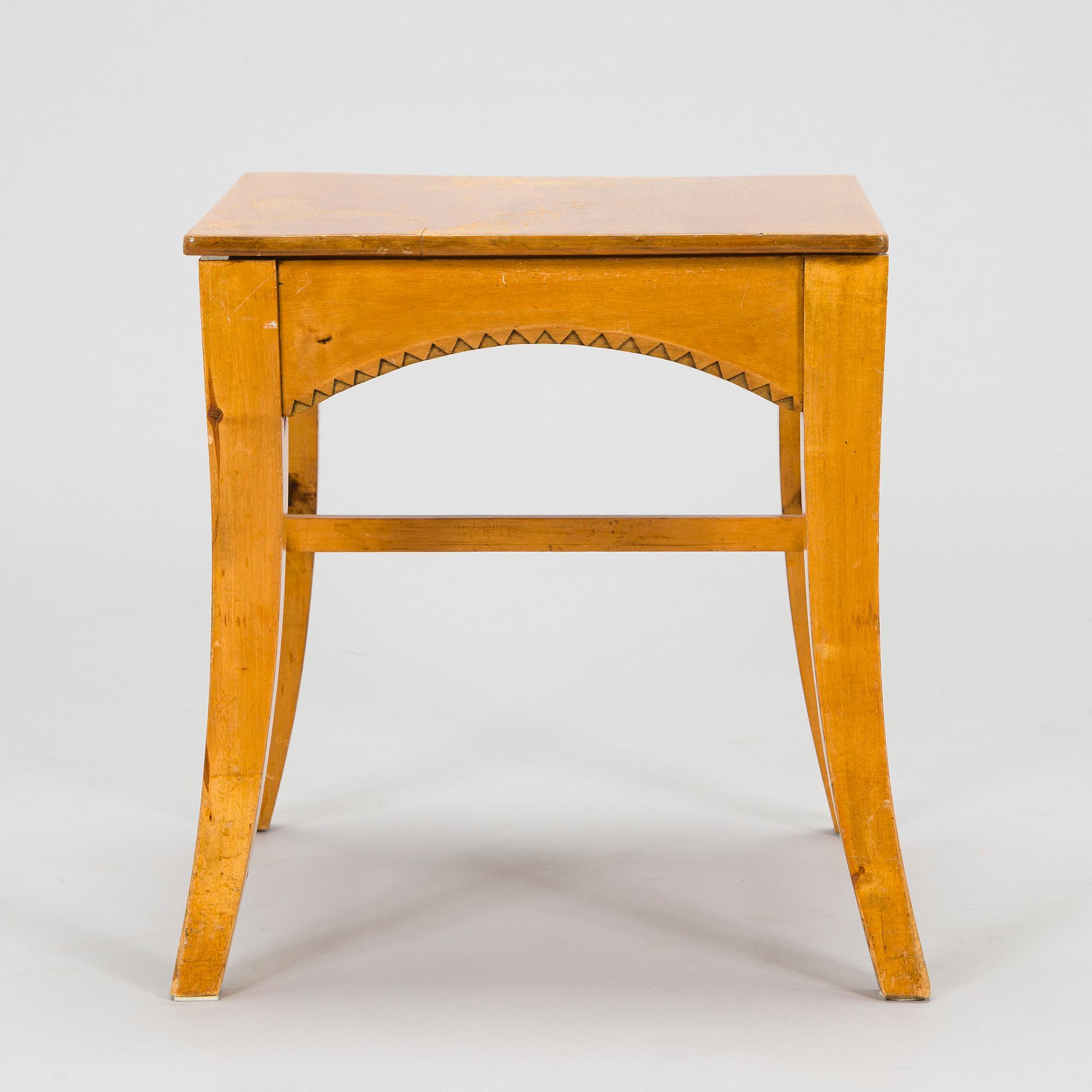 Yrjö Blomstedt, kirjoituspöytä ja jakkara, 1898.