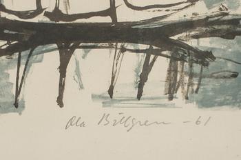 OLA BILLGREN, färglitografi, signerad och numrerad 87/210, daterad -61.