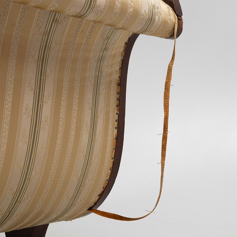 A Swedish Empire Couch, first half of the 19th Century.