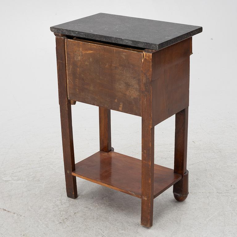 Bedside table, late Empire, mid-19th century.