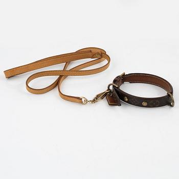 Louis Vuitton, a dog leash with collar.