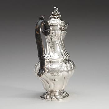 KAFFEKANNA, av Kilian Kelson, Stockholm 1750. Rokoko.