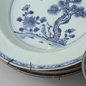 TALLRIKAR, 10 st, porslin, Kina, 1700-tal.