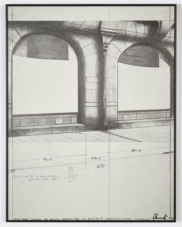 Christo & Jeanne-Claude, "Store Front (Project for Galerie Aronowitsch - Kv Klippan 10, ombyggnadsplan - Stockholm)".