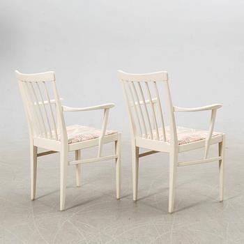 Carl Malmsten, armchairs, a pair, "Herrgården", Åfors Möbelfabrik, late 20th century.