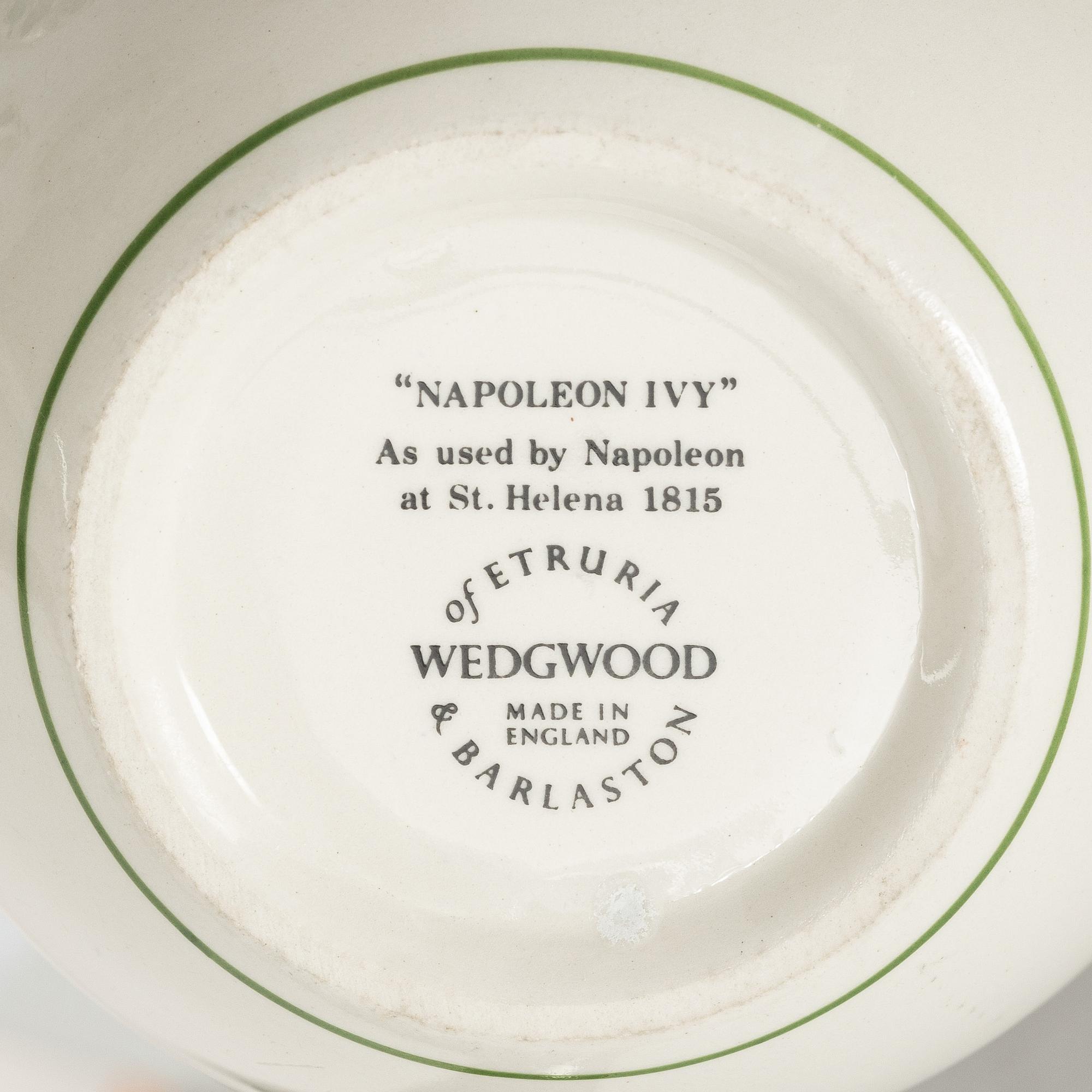 A 57-piece dinner and coffee service, 'Napoleon Ivy', Wedgwood, England.
