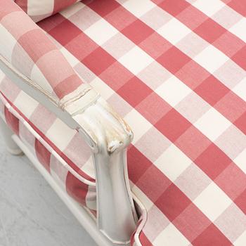 A pair of armchairs a pair, so-called Gripsholm chairs, Gustavian style, 20th century.