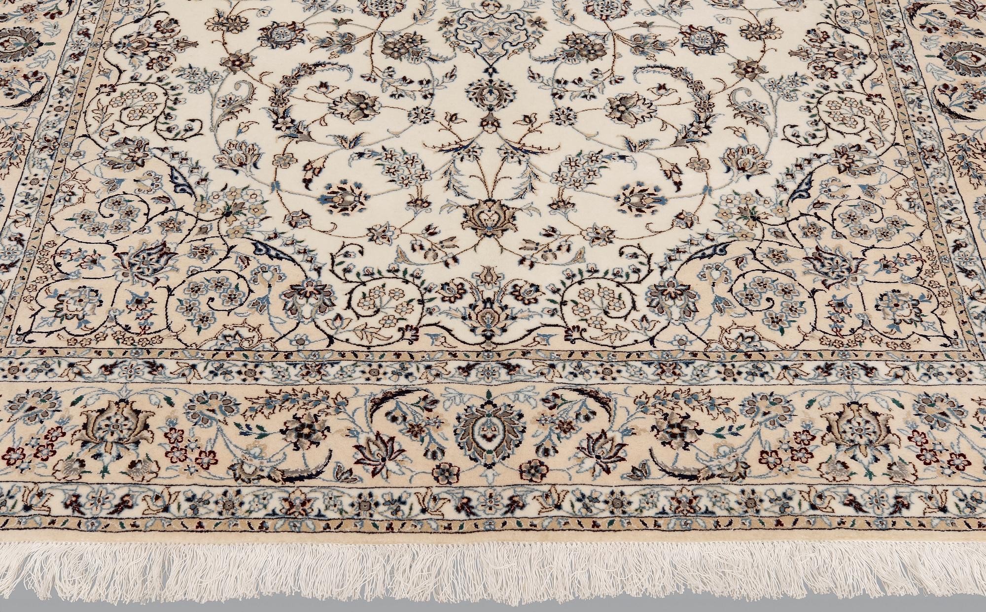 A carpet, Nain Part Silk, sk 6LAA, 220 x 159 cm.