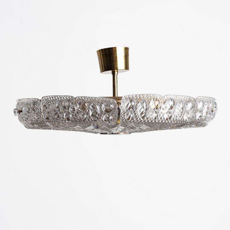 Carl Fagerlund, ceiling lamp, Orrefors, second half of the 20th century.