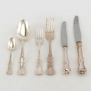Cutlery 71 pcs "Prins Albert" silver GAB Eskilstuna 1970s.