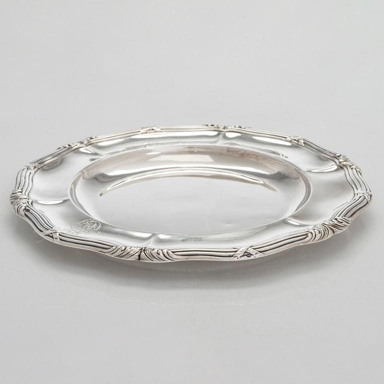 An Odiot silver dish, Paris France, latter half of the 19th century.