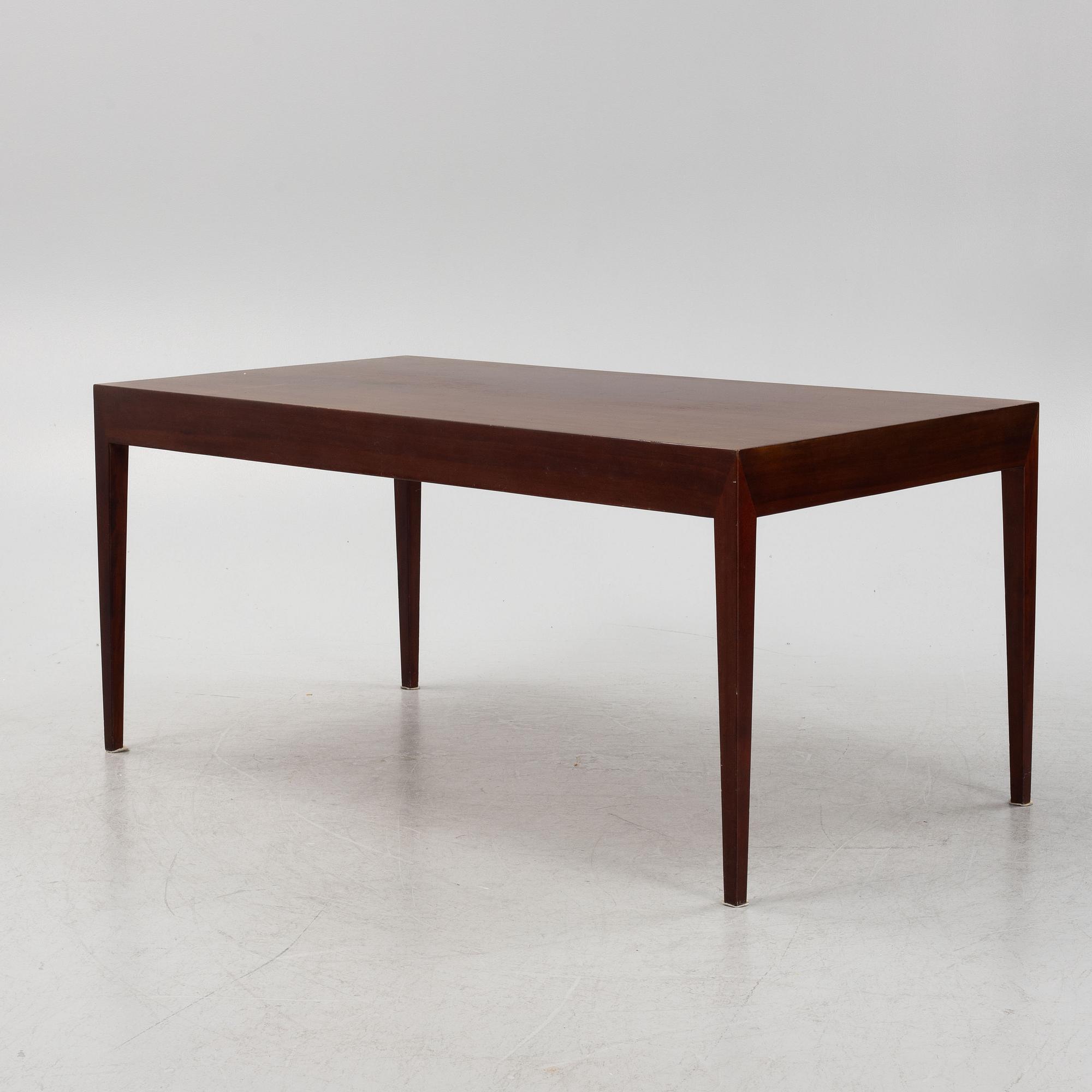 Severin Hansen, a mahogany desk for Haslev, Denmark 1960s.