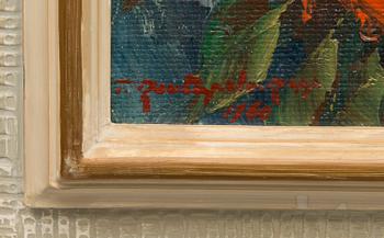 TAUNO RAUTAPALO-RAPP, öljy levylle, signeeattu ja päivätty 1960.