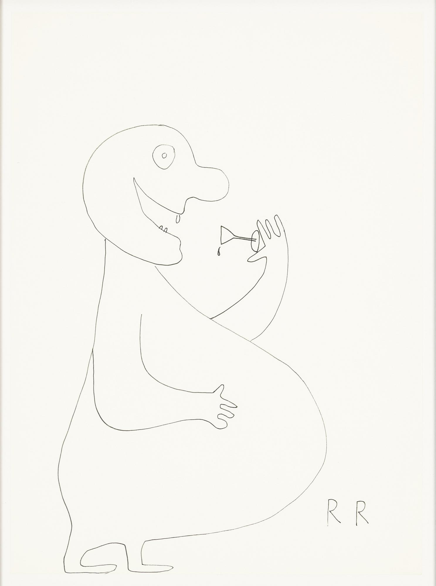 Roger Risberg, tuschteckning, signerad. Utförd 2008.