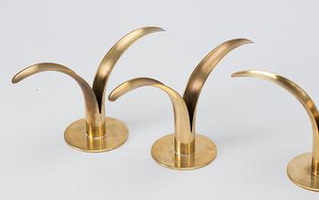 LJUSSTAKAR, 4 st, "Liljan", Ivar Ålenius Björk för Ystad-Metall.
