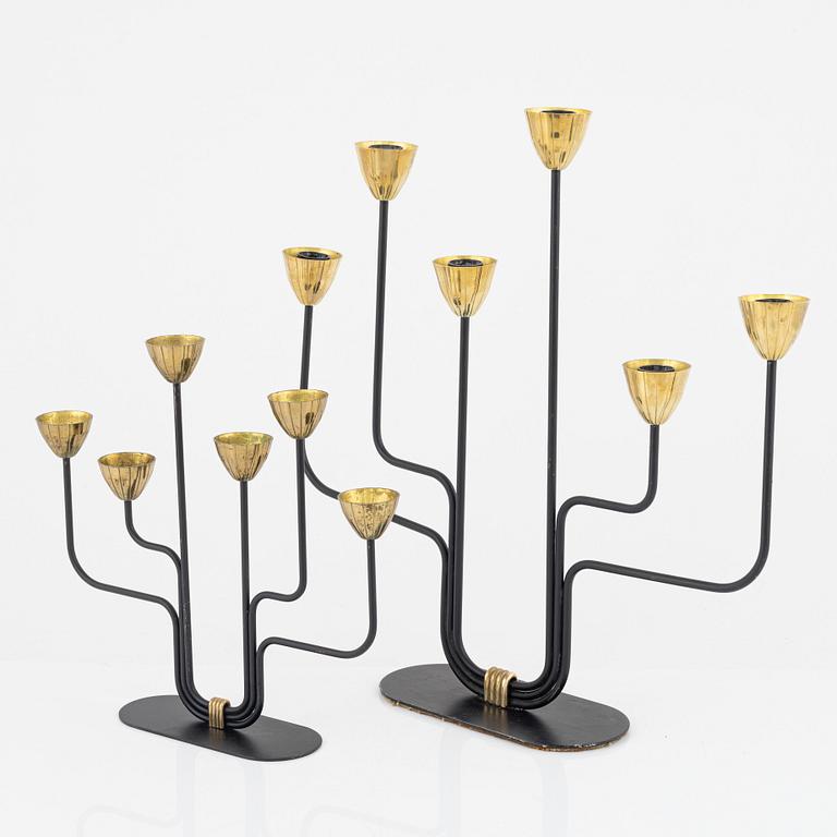 Gunnar Ander, a pair of candelabra, Ystad Metall, Sweden.