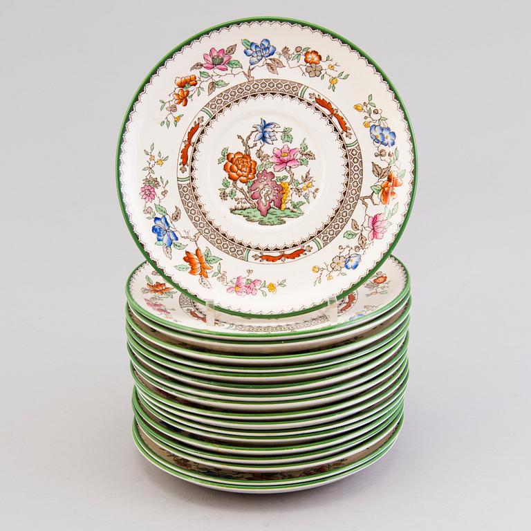 A 132-piece set of 'Chinese Rose' tableware, Copeland Spode, England 1930s.