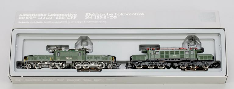 TÅGSATS, Märklin H0 3300 "Krokodil-Set 125 Jahre Märklin 3300", 1900-talets andra hälft.