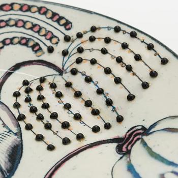 Birger Kaipiainen, A ceramic decorative dish, signed Kaipiainen Arabia.