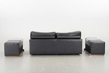A 'Domino' leather sofa from Natuzzi, Italy, 21st Century.