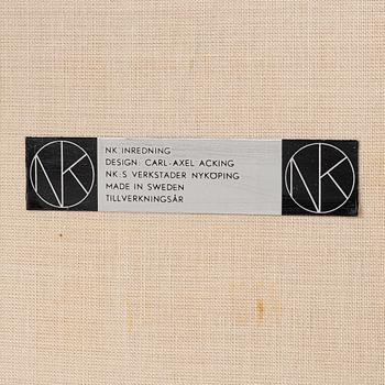 Carl-Axel Acking, Six "Tokyo" chairs, 'Triva series', Nordiska Kompaniet, 1960's.