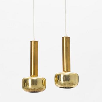 Wilhelm Lauritzen, a pair of ceiling lights, Louis Poulsen, Denmark.